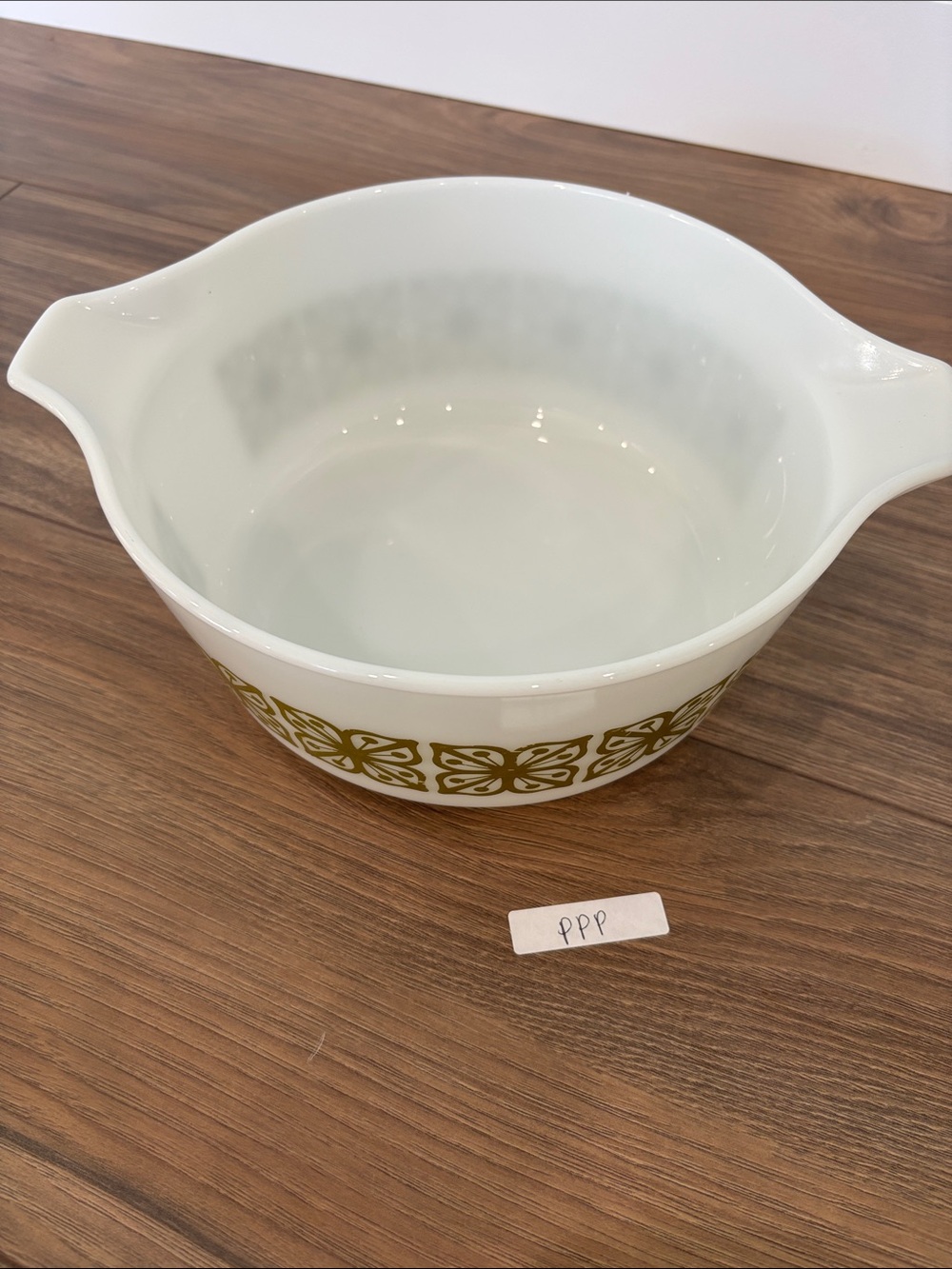 Pyrex Verde Square Flower 475